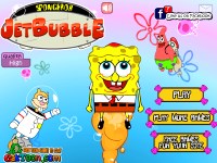 Игра Спанч Боб - полет на ранцах с пузырями Игра Спанч Боб - полет на ранцах с пузырями